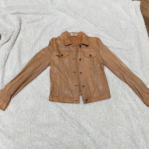 Jakett new york tan leather jacket